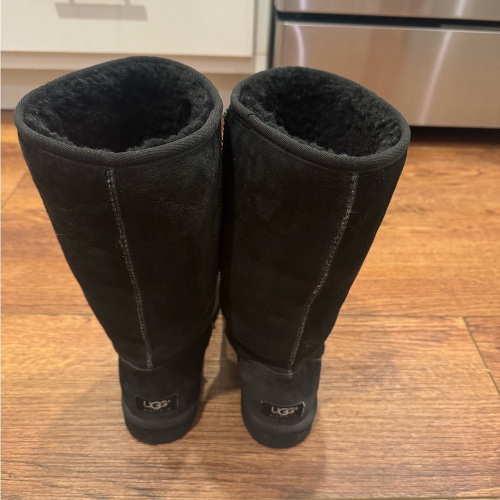UGG Women's Classic Tall Black Winter Boots - Picture 5 of 15